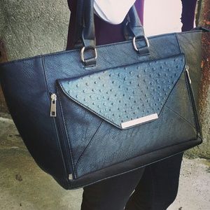 Black JustFab handbag and clutch