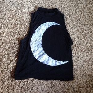 Crescent moon crop top