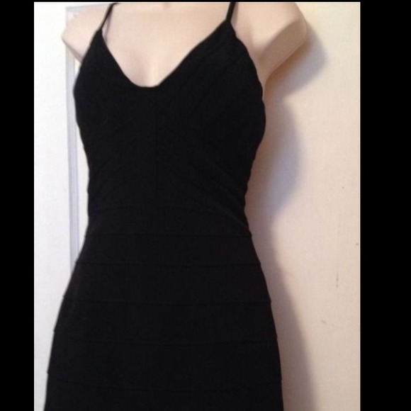 ON SALE!!! MAX AND CLEO BLACK BANDAGE DRESS SIZE 2