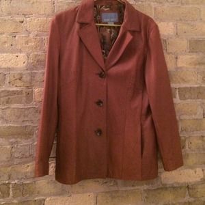 Nine West camel 100% leather jacket