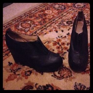 Jeffrey Campbell "ninety nine" wedge booties