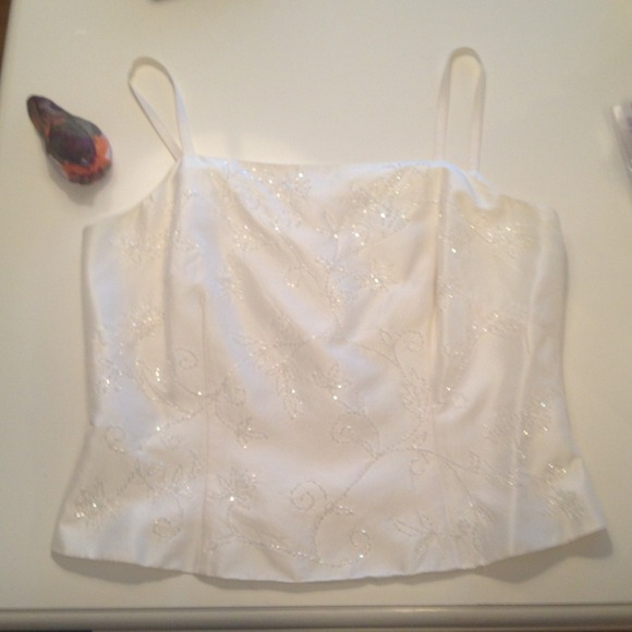 GIFTED from $45 Ann Taylor Ivory Silk Tank Shell