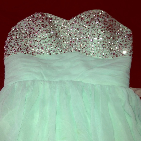 Mint green prom dress - Picture 1 of 4