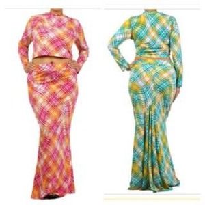 MINT GREEN ONLY. Crop top and maxi skirt.-Sold