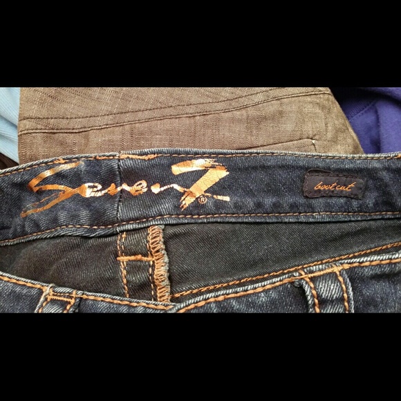 Seven boot cut dark wash skinny jeans - Picture 4 of 4
