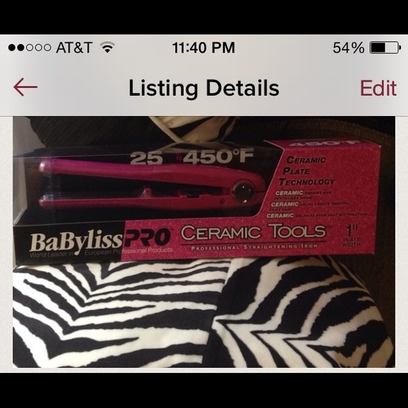 Babyliss Pro Flat Iron New Inbox 1" inch heats ;50