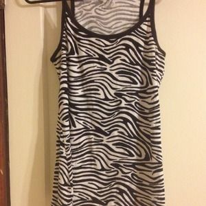 Zebra Print Racerback Tank