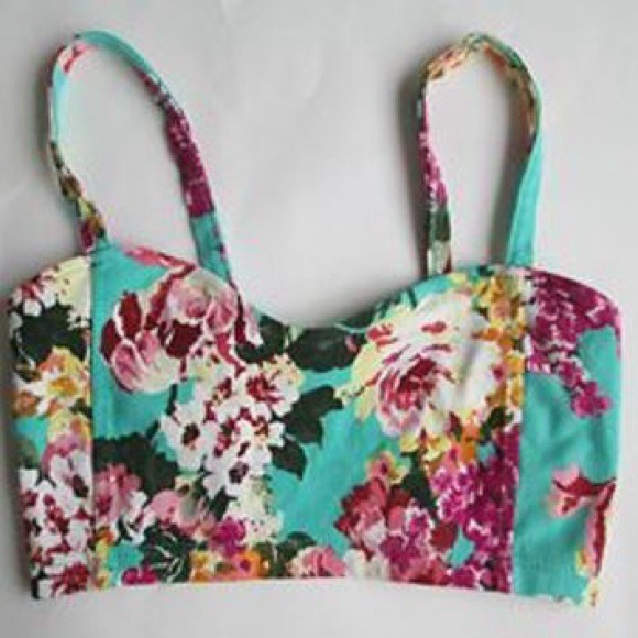 Brandy Melville Teal Floral chiyo