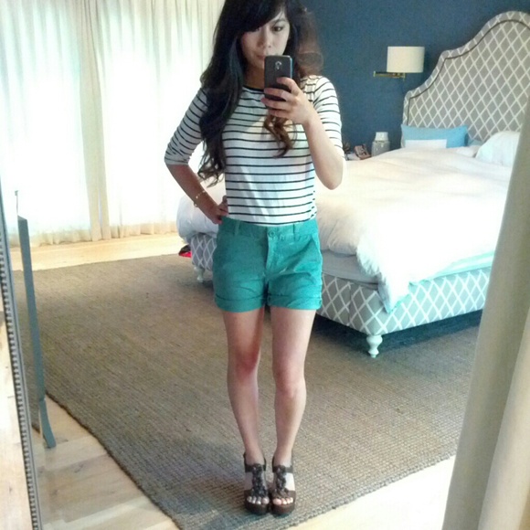 J. Crew Pants - {SOLD} JCrew Bermuda shorts in mint green