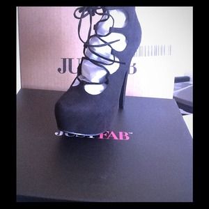 Black lace Heels