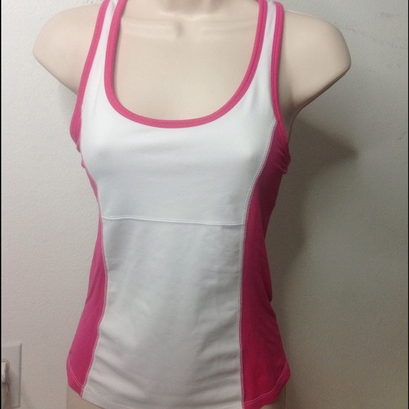 Cute pink/white workout tank