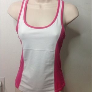 Cute pink/white workout tank
