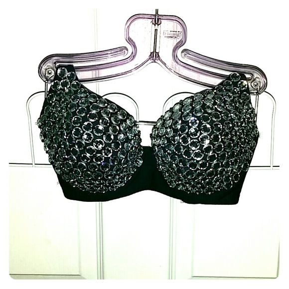 Rave rhinestone bra