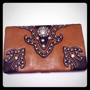 Rustic Couture Clutch Handbag Wallet Western Bling Rustic Couture Clutch Handbag Wallet Western Bling