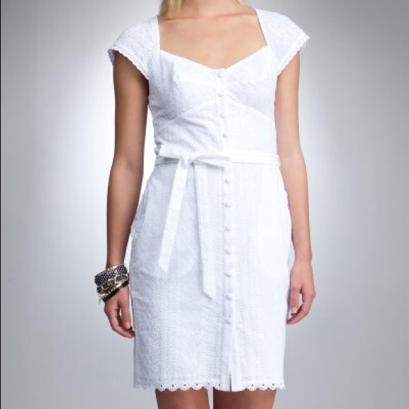 Bebe sexy shift eyelet dress