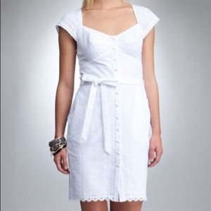 Bebe sexy shift eyelet dress