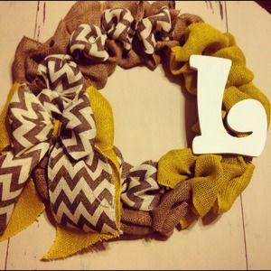 Handmade Custom burlap wreath. Made to order.