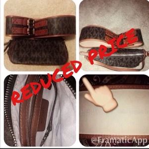 Michael Kors small leather handbag and corset belt