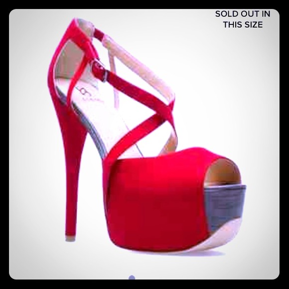 High heeled shoes