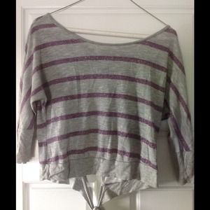 Delia's cotton lurex striped top.