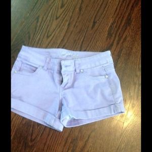 Delia's lavender denim shorts size 1
