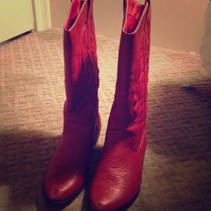 Red cowgirl boots