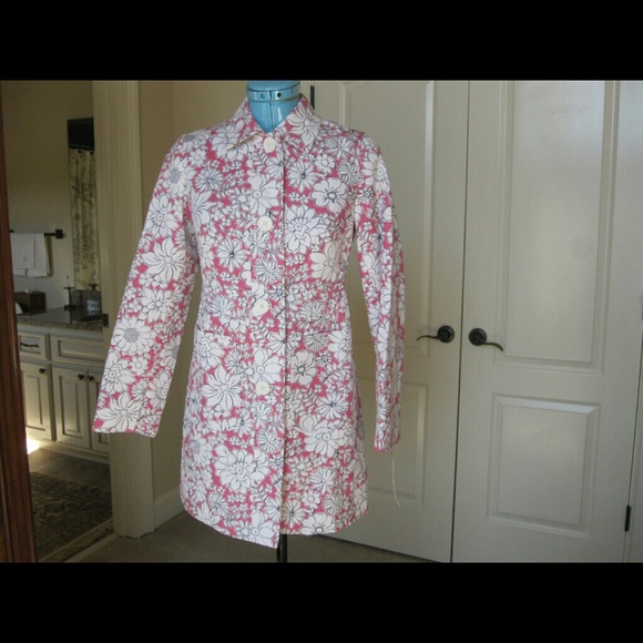 Ann Taylor Loft Pink Floral Jacket Size 8