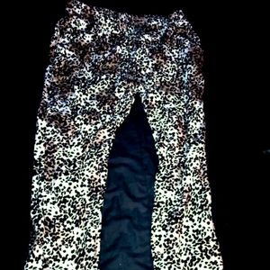 Cheetah print harem pants.