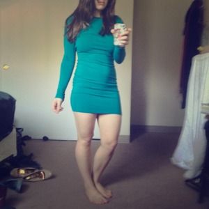 Teal bodycon dress