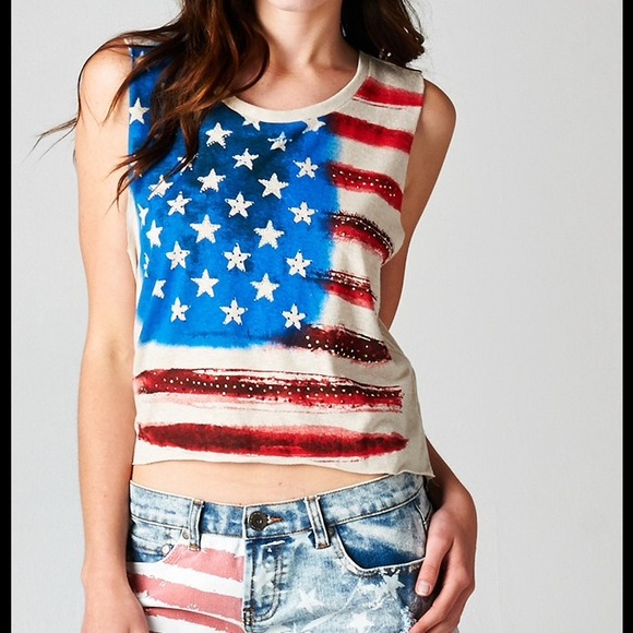 American flag crop