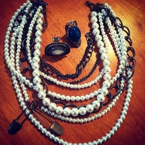 Vintage Multi Strand Pearl Necklace