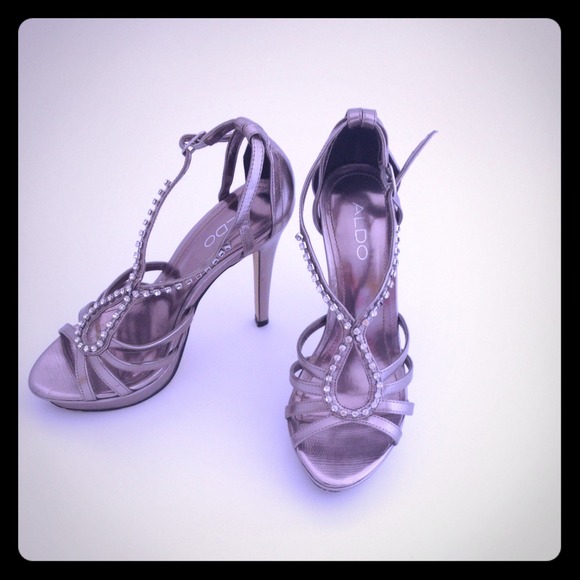 Aldo metallic heels