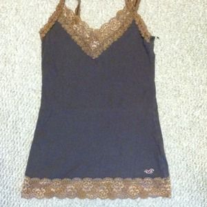Hollister brown tank