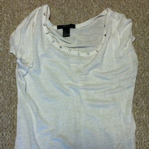 Forever 21 white tee w stones