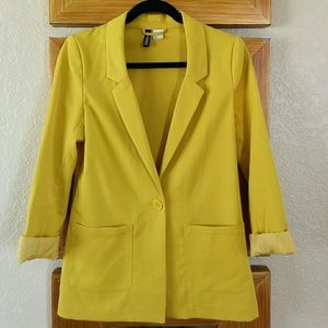 💕HP💕Mustard Yellow Two Pocket Blazer