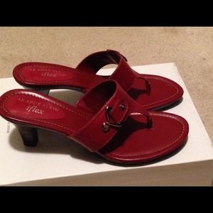 Red Anne Klein sandals