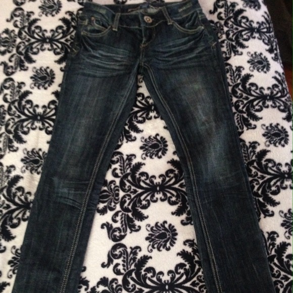Dark denim jeans