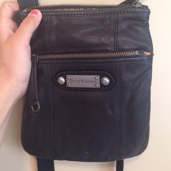 Juicy Couture Black Leather Cross-Body Bag