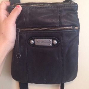 Juicy Couture Black Leather Cross-Body Bag