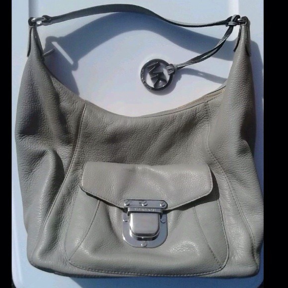 Michael Kors grey leather hobo. Authentic!