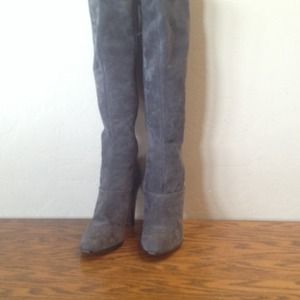 Gray suede  boots