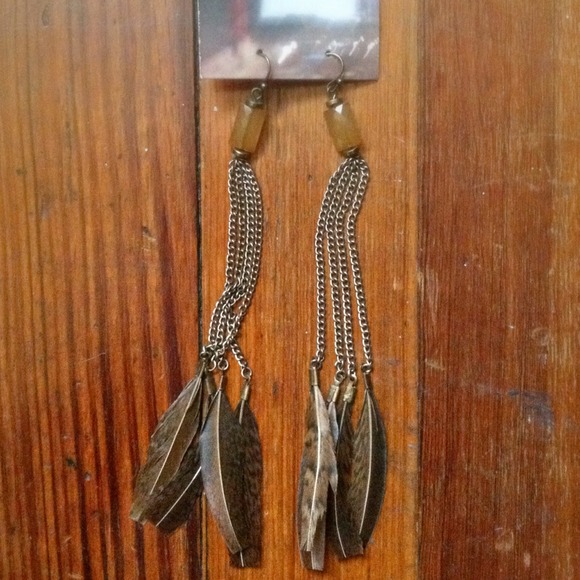 Feather Earrings 🍃🍂😀