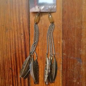 Feather Earrings 🍃🍂😀