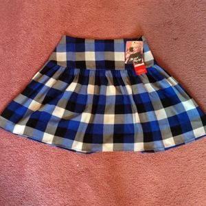 Blue plaid Marilyn Monroe skirt from macy's.