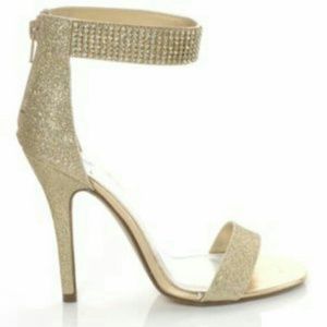 Sequen gold party shoe