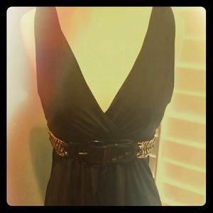 Sexy black top. 92% polyester 8 % spandex.