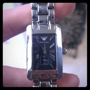 Armani women's silver watch