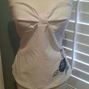 Sexy white tube top. 72% rayon 24% polyester 4% sp