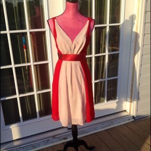 Red bow tie lined dress!