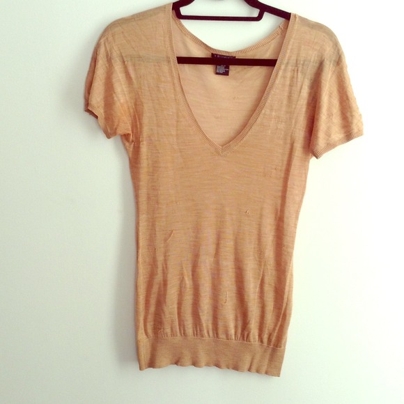 Theory sheer V-neck, sz M - Picture 1 of 3